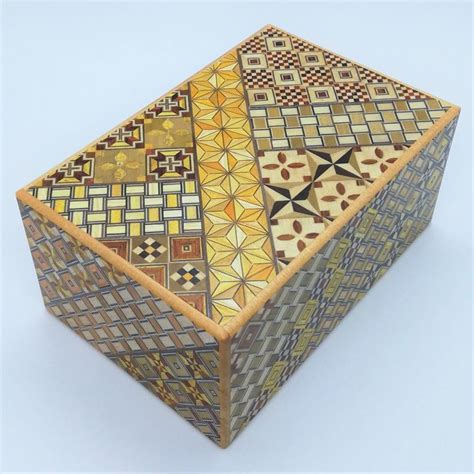 Drawer 10 steps 5 sun Japanese puzzle box Himitsu-bako 01 - OKA CRAFT Japan