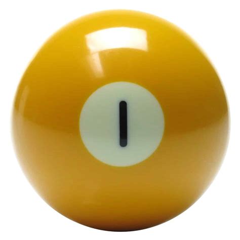 New Individual Number One (1) Billiard Pool Ball - Money Machines