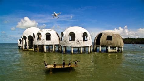 Aerial Video of the Abandoned Cape Romano Dome House Recorded in 4K Ultra HD - YouTube