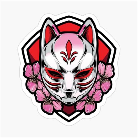 Kitsune Sticker by banglalook | Kitsune mask, Japanese drawings ...