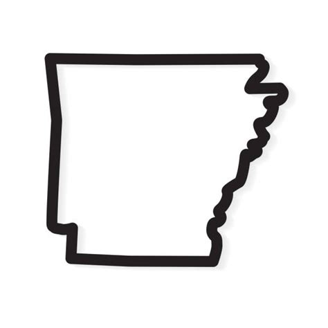 Outline Of The State Of Arkansas Silhouette Illustrations, Royalty-Free ...