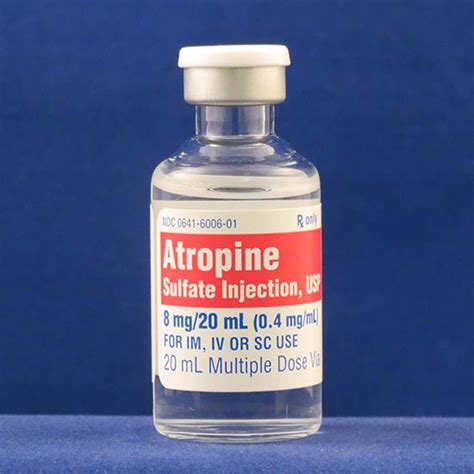 Atropine Injection glass vial | Alternate Site Sedation