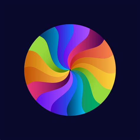 Color circle colors of the rainbow logo 8063147 Vector Art at Vecteezy