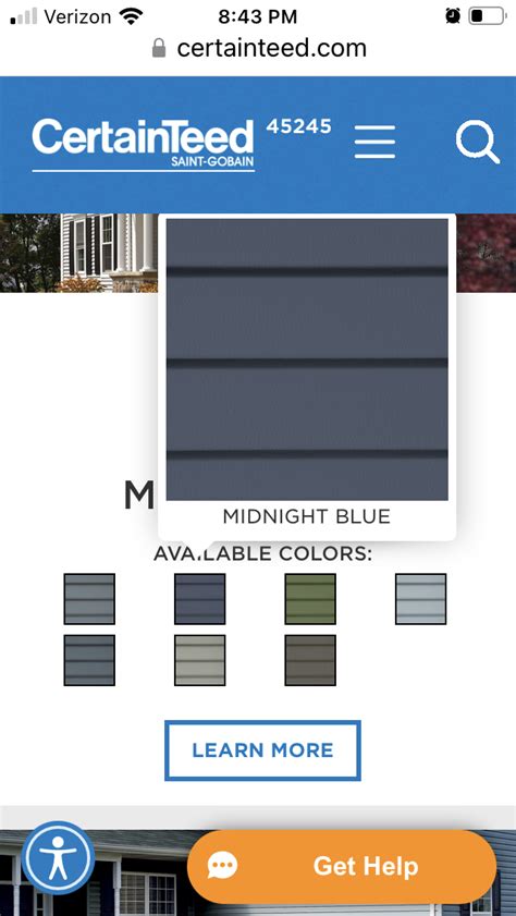 Pin by Kate Marie on farmhouse in 2023 | Certainteed siding, Siding colors, Midnight blue