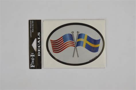 Swedish-American flag decal | Scandinavian Butik