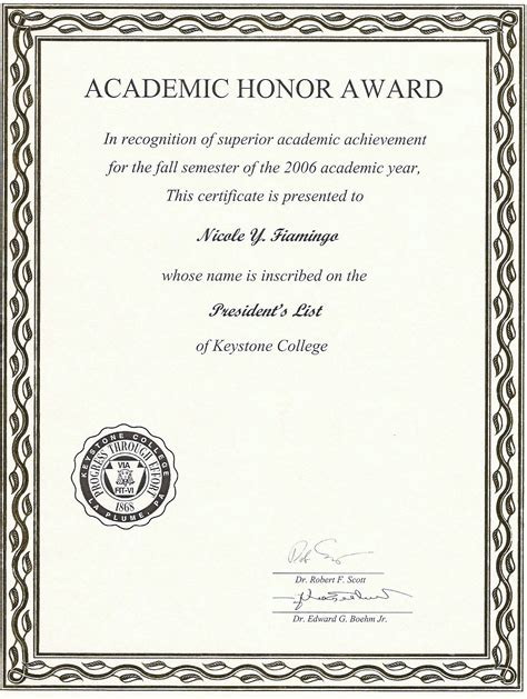 Academic Awards