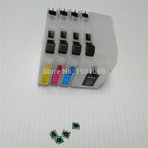 Empty Refillable ink cartridge for brother lc129 lc125 lc 129 lc 125 ...