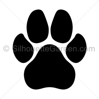 Paw Print Clip Art, Dog Paw Print, Paw Prints, Silhouette Clip Art, Silhouette Cameo Projects ...