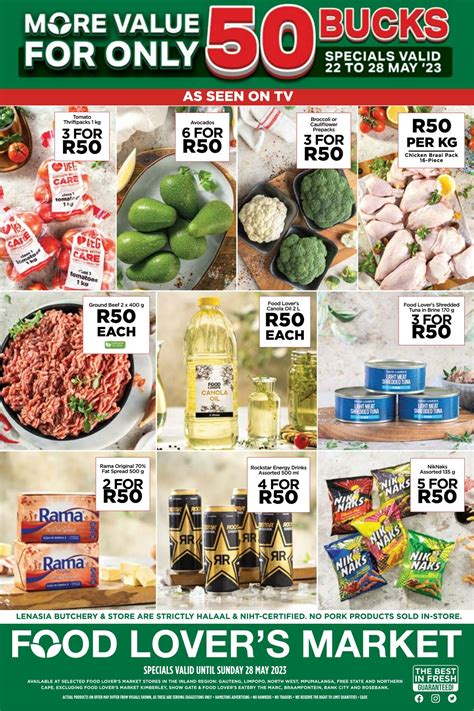 Food Lovers Market Promotional Leaflet - Valid from 22.05 to 31.05 - Page nb 1 - za-specials.com