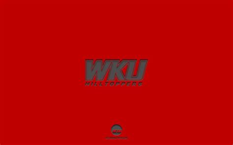 Download wallpapers Western Kentucky Hilltoppers, red background ...