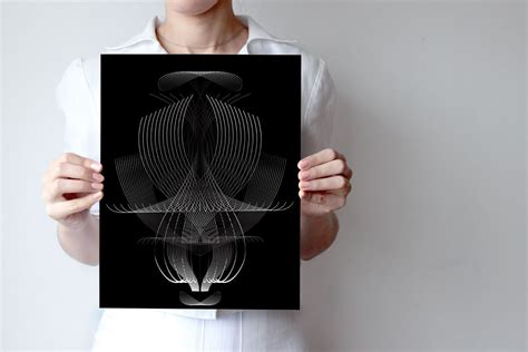 Black And White Geometric Art Black And White Wall Art Print Minimalist ...