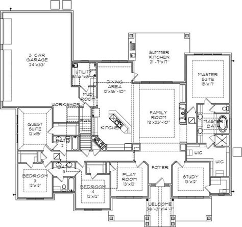 Floor plan | Country style house plans, Floor plans, House plans