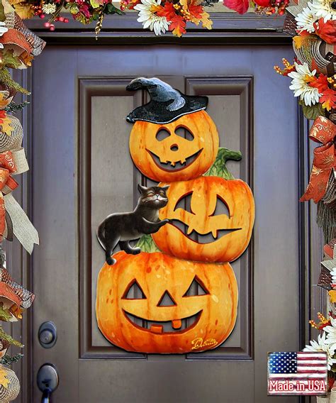 Fall Door Hanger – Pumpkin Wreath – Halloween Door Decor – Fall Decor ...