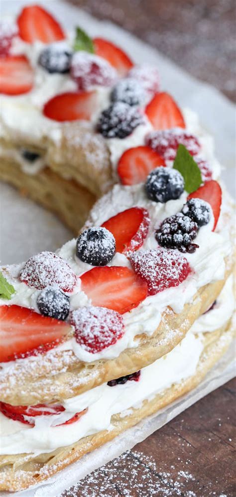 A great puff pastry recipe with puff pastry, cream, and fresh berries ...