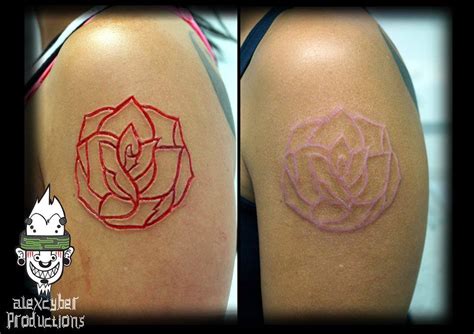 Rose scarification fresh and healed by AlexCyber-BodyArt on DeviantArt