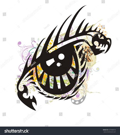 Dragon Eye Splashes Tribal Peaked Symbol Stock Vector (Royalty Free) 637698418 | Shutterstock