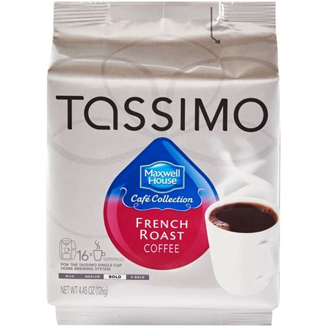 Tassimo Maxwell House Cafe Collection French Roast Bold Dark Roast Coffee T-Discs for Tassimo ...