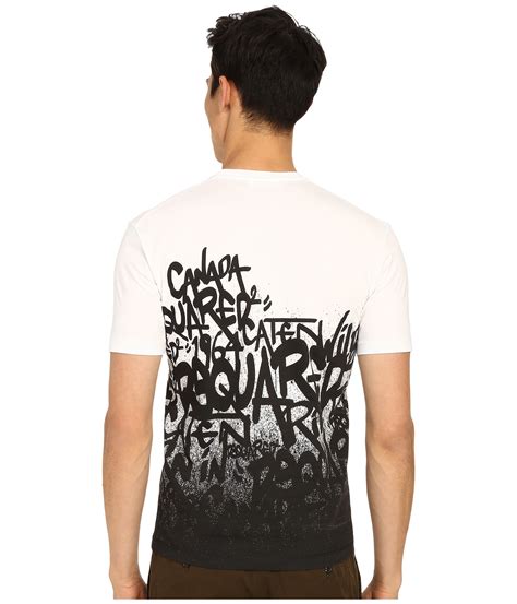 DSquared² All Over Ds2 Graffiti T-shirt in White for Men - Lyst