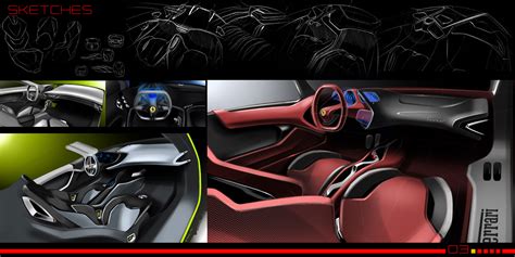 Ferrari supercar interior :: Behance