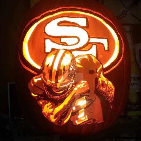 My carving of The 49ers by NoOrdinaryPumpkin on DeviantArt