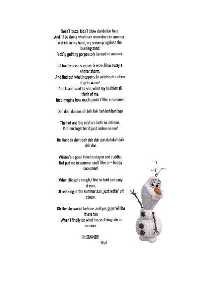 Pin by Kathleen Paoletti on There is only one Disney | Olaf summer song ...