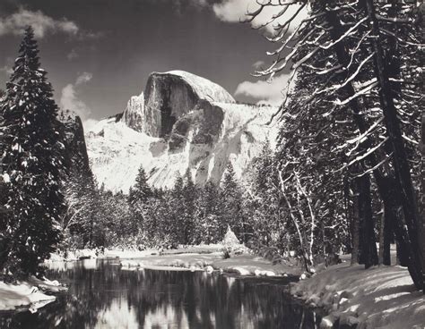 Ansel Adams (1902-1984) , Half Dome, Merced River, Winter, Yosemite National Park, California ...