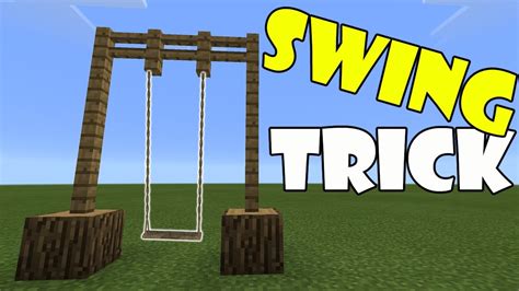 SWING TRICK | Minecraft PE (Pocket Edition) MCPE - YouTube