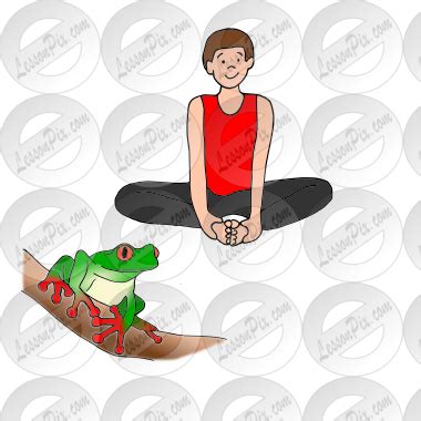 Frog Pose Picture for Classroom / Therapy Use - Great Frog Pose Clipart