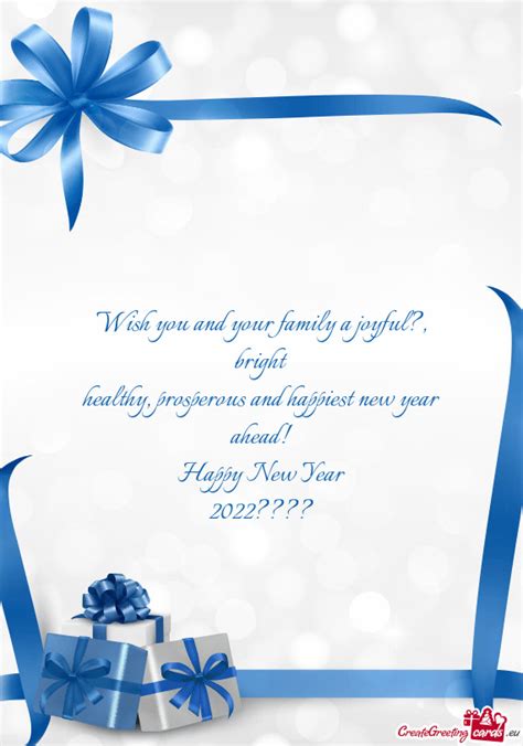 Wish you and your family a joyful?, bright - Free cards