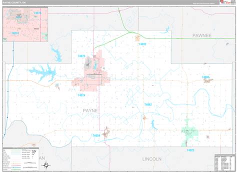 Payne County, OK Wall Map Premium Style by MarketMAPS - MapSales