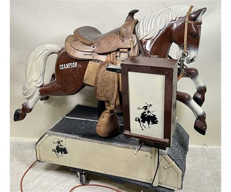 VINTAGE COIN OPERATED HORSE RIDE (#0190D) on Mar 26, 2022 | Lewis & Maese Antiques & Auction in TX