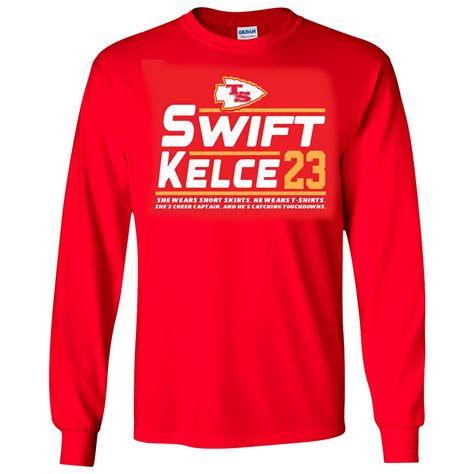 Taylor Swift Travis Kelce 2023 Unisex LongSleeve Shirt Kansas City Chiefs Swifties – Cadadesigns