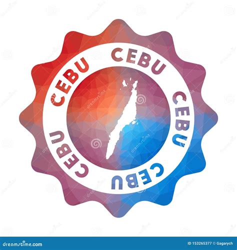 Cebu low poly logo. stock vector. Illustration of infographic - 153265377