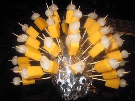 Cheese and pickle hedgehog, the staple of any 80s party