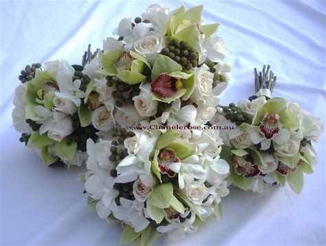 Chanele Rose Flowers Blog- Sydney Wedding stylist & Florist: Lime green Cymbidium bouquets