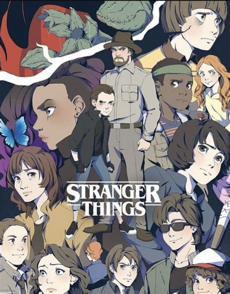 Stranger Things anime version, mike anime, eleven anime, I love it ...