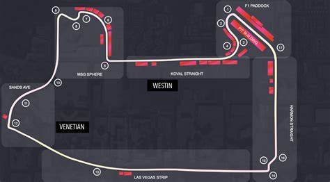 F1 Las Vegas Track Map 2024 - Darya Celestina