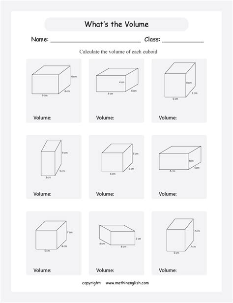 Volume Cube Worksheet 0 | The Best Porn Website