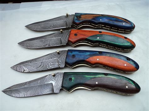 Handmade Damascus Folding Pocket Knives | Folding knives, Pocket knife ...