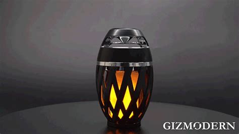 Rechargeable LED Flame Lamp Bluetooth Speaker, Best Gift for New Year ...