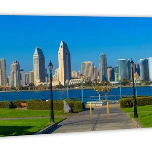 Downtown San Diego City Skyline Canvas Print 3 Panel Split - Etsy