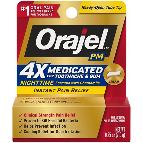 Orajel Toothache, Severe PM Triple Medicated Toothache & Gum Relief ...