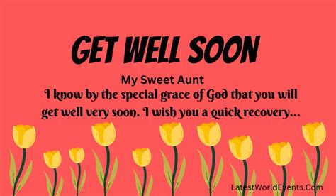 Get Well Prayer Messages for Aunt - Latest World Events