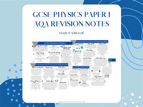 GCSE PHYSICS AQA PAPER 1 REVISION NOTES | Teaching Resources