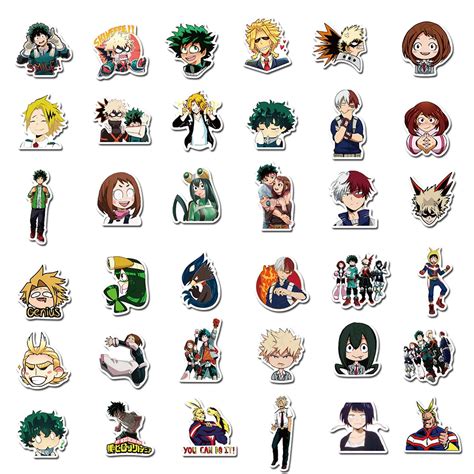 100pcs My Hero Academy Stickers Anime Decals For Diy Hydroflasks ...