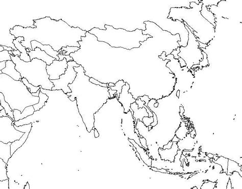 17 Blank Maps of the United States and Other Countries | Asia map, Map ...