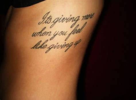 Rib tattoo | Lyric tattoos, Tattoos, Cute tattoos