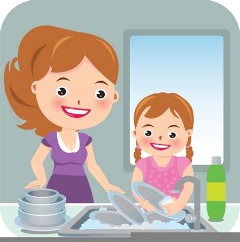 Kids Washing Dishes Clipart | Free Images at Clker.com - vector clip ...