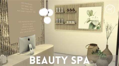 BEAUTY SPA with indoor pool, sauna & massage rooms || Sims 4 || CC SPEED BUILD + CC List ...