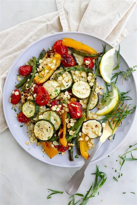 Tarragon Roasted Summer Vegetables - It's a Veg World After All®
